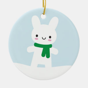 Snow Bunny Keramisch Ornament