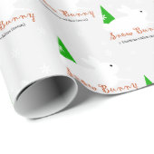Snow Bunny-kerstinpakpapier Cadeaupapier (Rol Hoek)