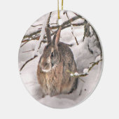 Snow Bunny-kerstversiering Keramisch Ornament (Links)