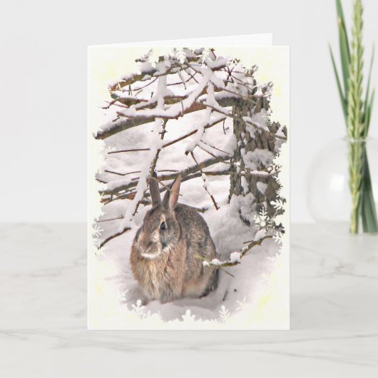 Snow Bunny Mother's Day Kaart (Voorkant)