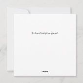 Snow Bunny Pink Gold Poinsettia Hoppy Feestdagenkaart (Achterkant)