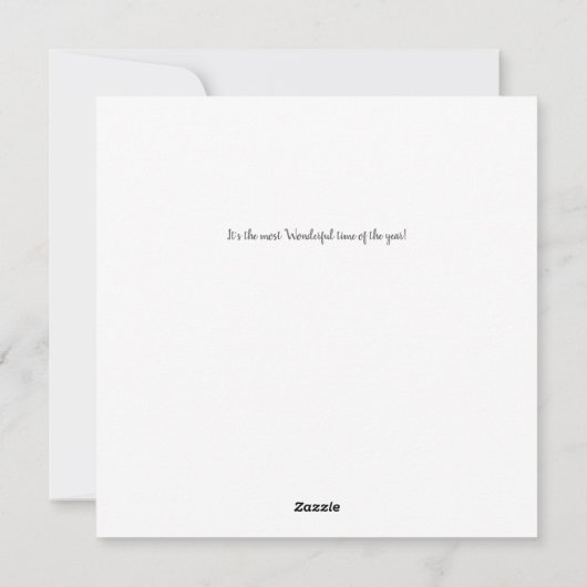 Snow Bunny Pink Gold Poinsettia Hoppy Feestdagenkaart (Achterkant)