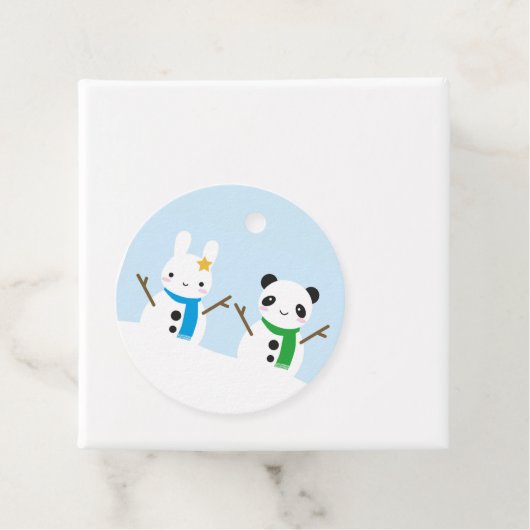 Snow Bunny & Snow Panda Bedankjes Labels (In situ)