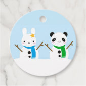 Snow Bunny & Snow Panda Bedankjes Labels (Voorkant)