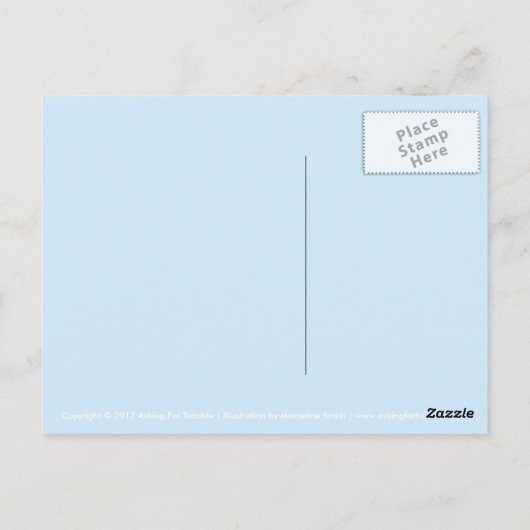 Snow Bunny & Snow Panda Briefkaart (Achterkant)