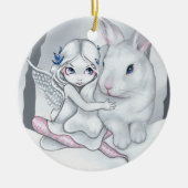 "Snow Bunny"-versiering Keramisch Ornament (Voorkant)