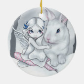 "Snow Bunny"-versiering Keramisch Ornament (Achterkant)