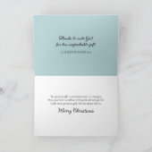 Snow Bunny Winter Forest KJV Bijbelvers Kerstmis Feestdagen Kaart (Binnen)