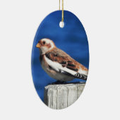 Snow Bunting Keramisch Ornament (Rechts)