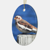 Snow Bunting Keramisch Ornament (Links)