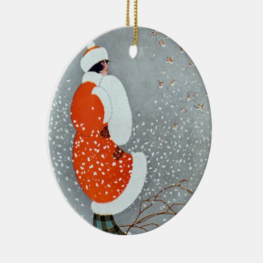 Snow Buntings - Will Hammell  Keramisch Ornament (Rechts)