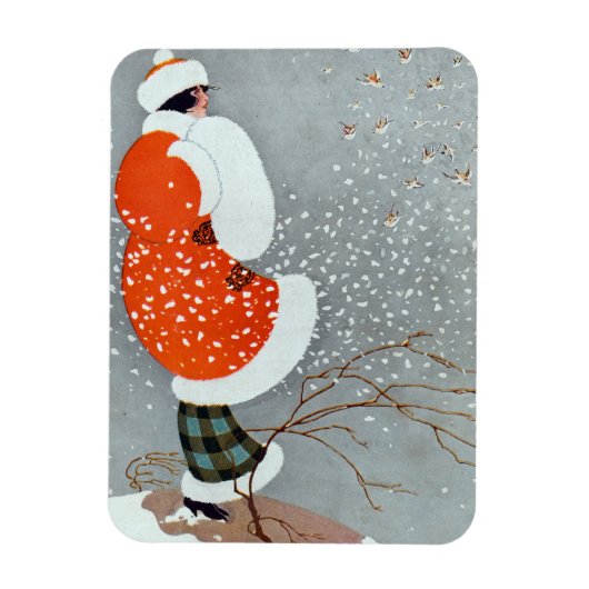 Snow Buntings - Will Hammell  Magneet (Verticaal)