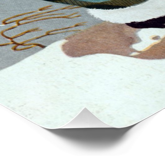 Snow Buntings - Will Hammell  Perfect Poster (Hoek)