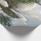 Snow Buried Evergreen Cadeaupapier (Hoek)
