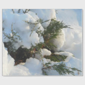 Snow Buried Evergreen Cadeaupapier (Vlak)