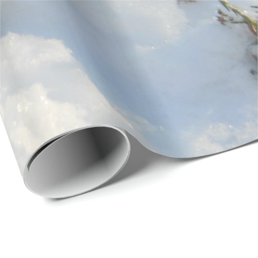 Snow Buried Evergreen Cadeaupapier (Rol Hoek)