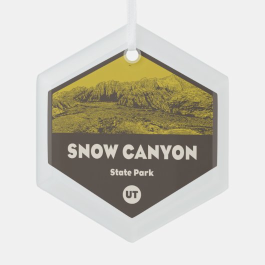 Snow Canyon State Park Utah Glas Ornament (Voorkant)