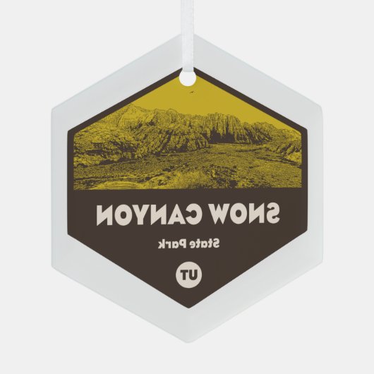 Snow Canyon State Park Utah Glas Ornament (Achterkant)