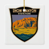 Snow Canyon State Park Utah  Keramisch Ornament (Achterkant)
