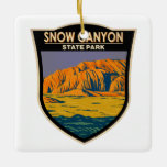 Snow Canyon State Park Utah  Keramisch Ornament<br><div class="desc">Sneeuw Canyon State Park kunstwerk ontwerp. Het park is voorzien van een canyon uit de rode en witte Navajo-zandsteen van het Rode gebergte en van het uitgestorven Santa Clara-vulkaan.</div>