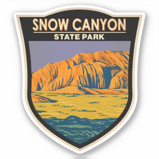Snow Canyon State Park Utah  Sticker (Voorkant)