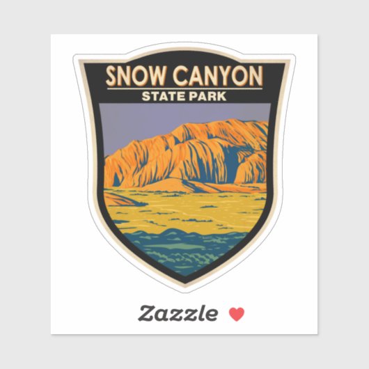 Snow Canyon State Park Utah  Sticker (Vel)