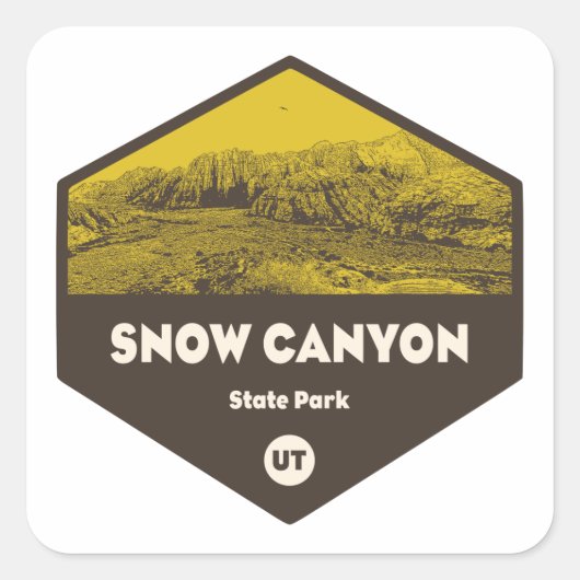 Snow Canyon State Park Utah Vierkante Sticker (Voorkant)