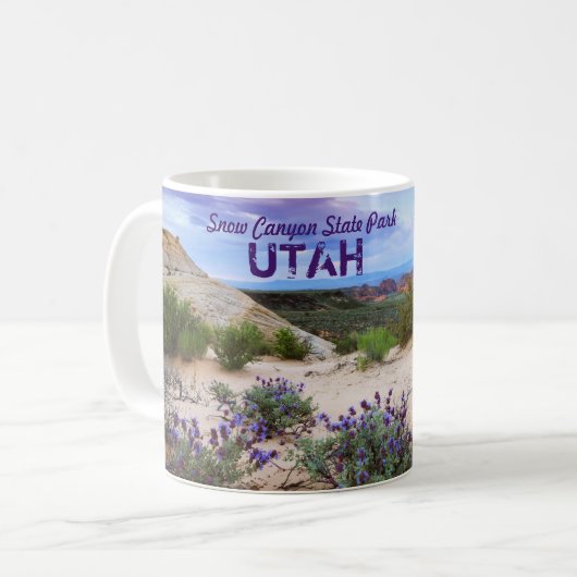 Snow Canyon Utah Wildbloemen Koffiemok (Voorkant links)
