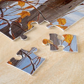 Snow-Capped Fence With Birds Legpuzzel (Zijkant)