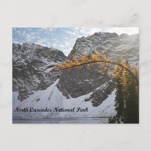 Snow Capped Lake in North Cascades Briefkaart (Voorkant)