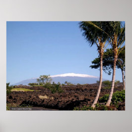 Snow-Capped Mauna Kea Mountain Poster
