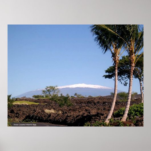 Snow-Capped Mauna Kea Mountain Poster (Voorkant)