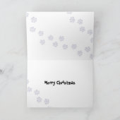 Snow Cat Christmas (ontwerp je eigen cartoon!) Feestdagen Kaart (Binnen)