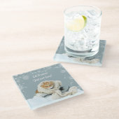 Snow Cat Glass Onderzetter Glazen Onderzetter (Schuin)