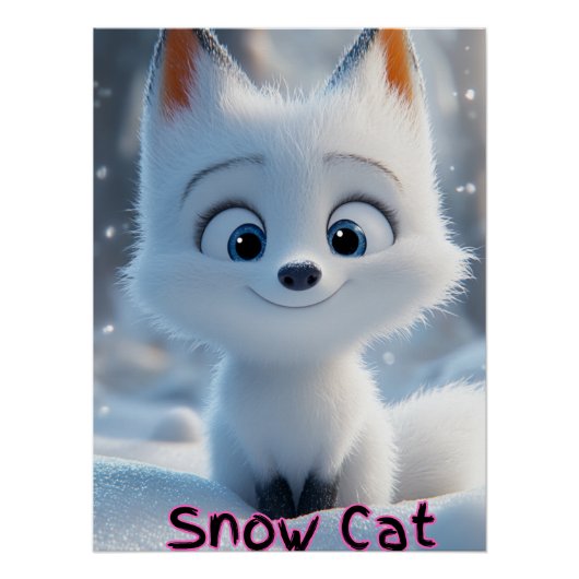 Snow Cat Poster (Voorkant)