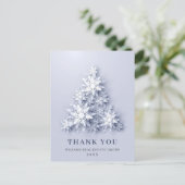 Snow Christmas Corporate Holiday Dank u wel Briefkaart (Staand voorkant)