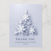 Snow Christmas Corporate Holiday Dank u wel Briefkaart (Voorkant)