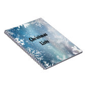 Snow Christmas Holiday List Journal Notitieboek (Rechterzijde)