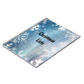 Snow Christmas Holiday List Journal Notitieboek (Linkerzijde)