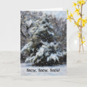 Snow Christmas Wishes Holiday Kaart (Gele Bloem)