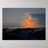 Snow Cloud over Newtown Poster (Voorkant)