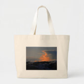 Snow Cloud over Newtown, powys Grote Tote Bag (Voorkant)