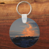 Snow Cloud over Newtown, powys Sleutelhanger (Voorkant)