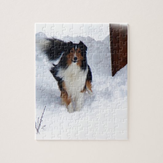 Snow Collie Legpuzzel (Verticaal)