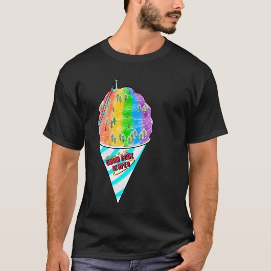 Snow Cone Skiën T-shirt (Voorkant)