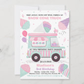 Snow Cone verjaardagsfeestje rijden door verjaarda Kaart