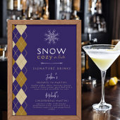 Snow Cosy In Love Argyle Signature Drink bruiloft Poster