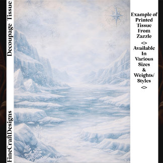 Snow Covered Arctic Landscape FG4 Decoupage Tissuepapier