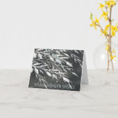 Snow Covered Branches Christmas Card Kaart (Gele Bloem)