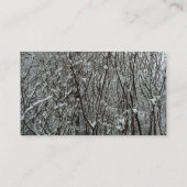 Snow Covered Branches Winter Abstract Visitekaartje (Achterkant)